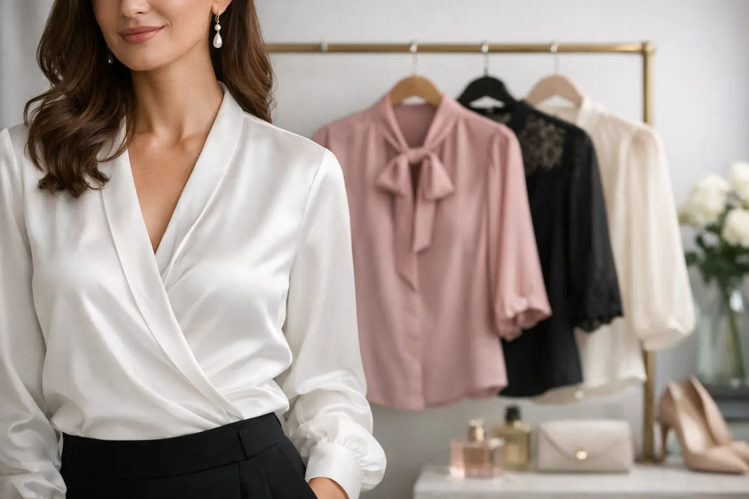 Blusen Damen elegant festlich richtig wählen