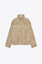 Sophia™ | Wildlederjacke Marble Sand