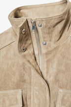 Sophia™ | Wildlederjacke Marble Sand