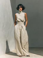 Livia – Minimalistisches Set aus Baumwolle und Leinen