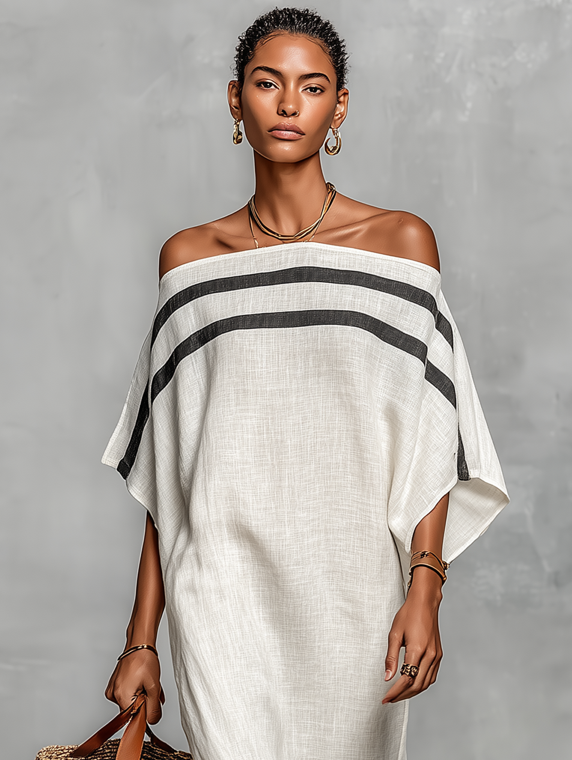 Sophie | Leinen Off-Shoulder Maxikleid