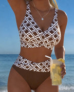 Marlene™ | Zweiteiliger Bikini mit elegantem Diamantmuster