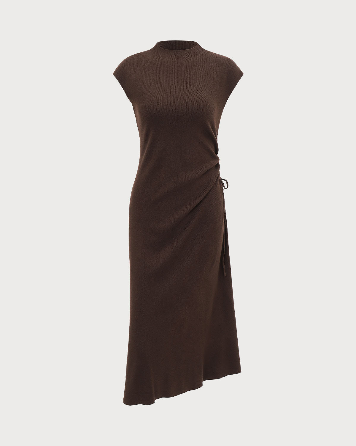 Reversible Coffee-Colored Bodycon Sweater Dress