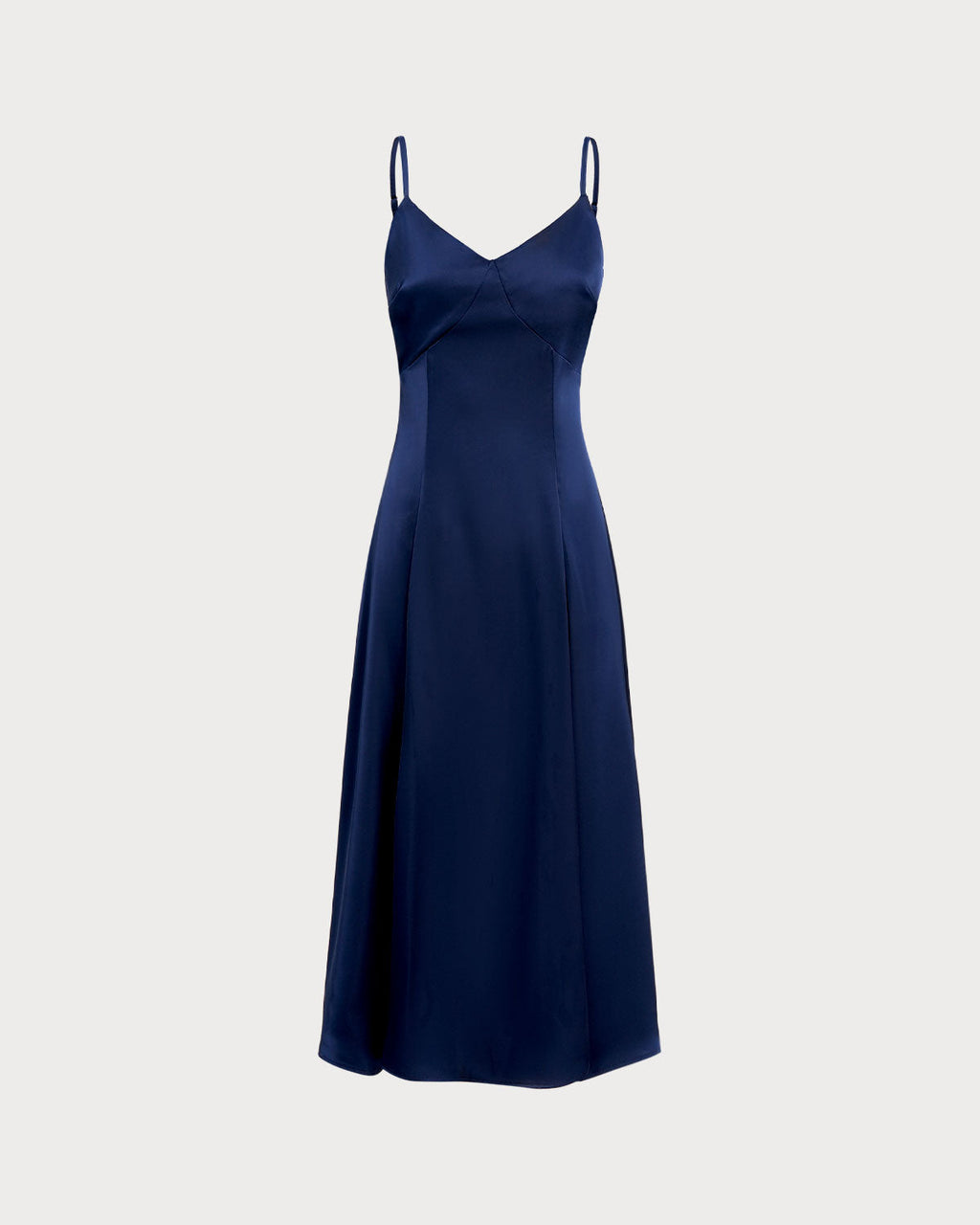 Navy A-Line Maxi Slip Dress
