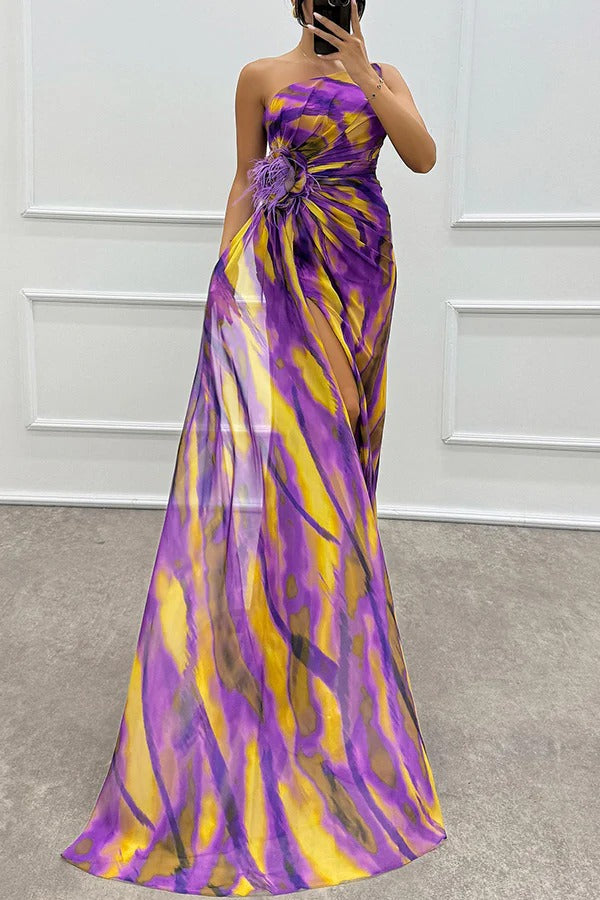 Vibrantes Drapiertes Kleid