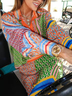 Josephine | Tropischer Look Bunt Einzigartiges Shirt