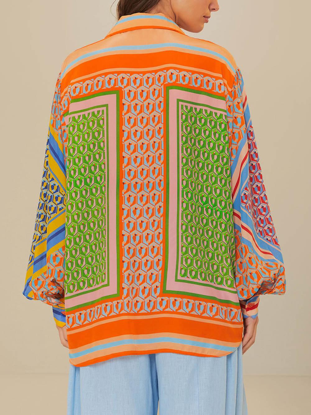 Josephine | Tropischer Look Bunt Einzigartiges Shirt