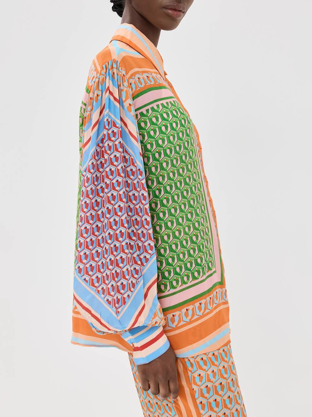 Josephine | Tropischer Look Bunt Einzigartiges Shirt