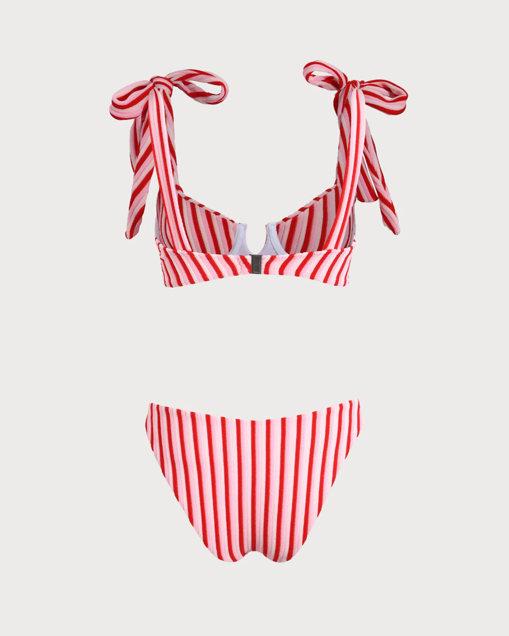 Striped Pink Bikini Set