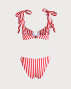 Striped Pink Bikini Set