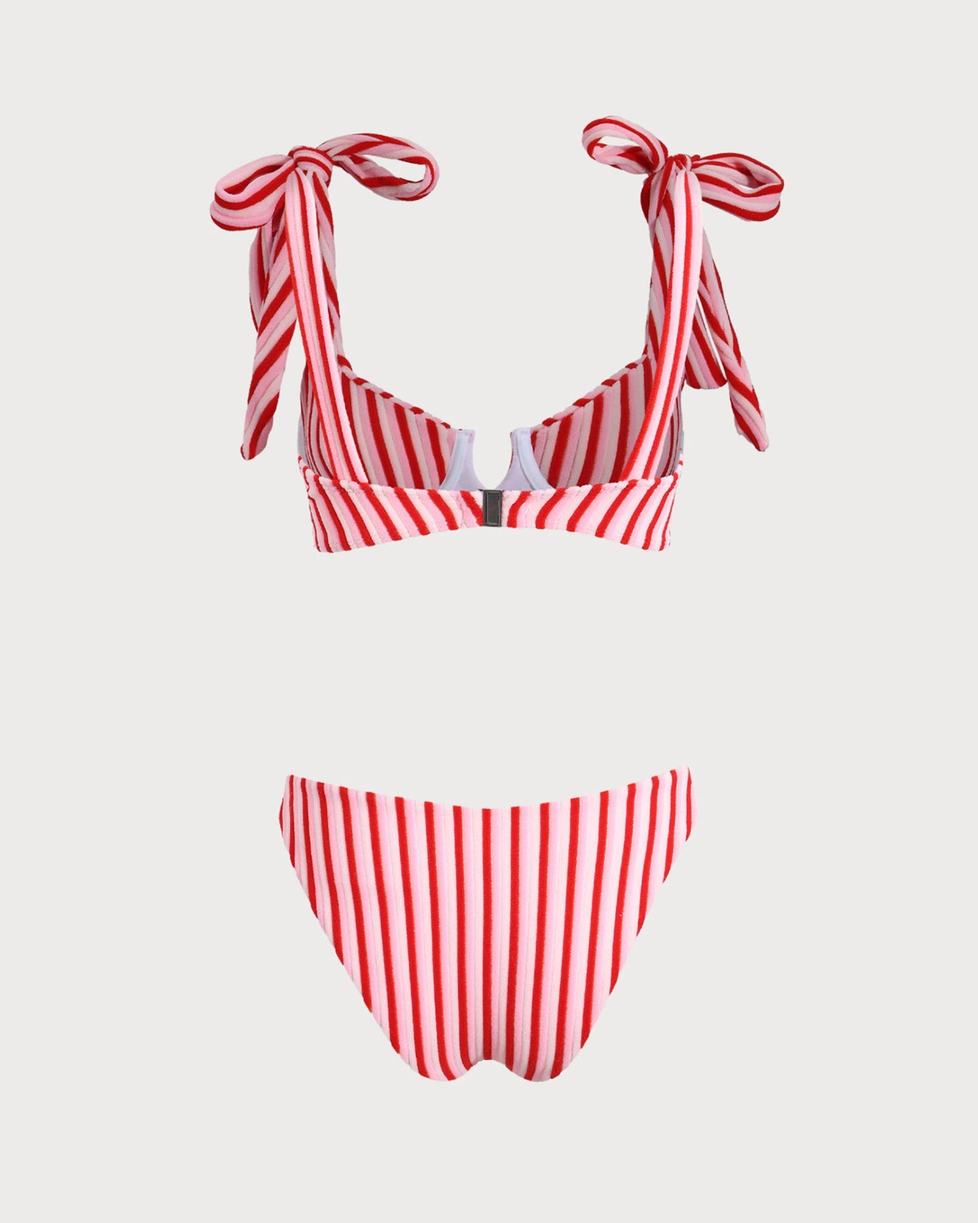 Striped Pink Bikini Set
