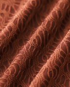 Three-Piece Brown Jacquard Ensemble