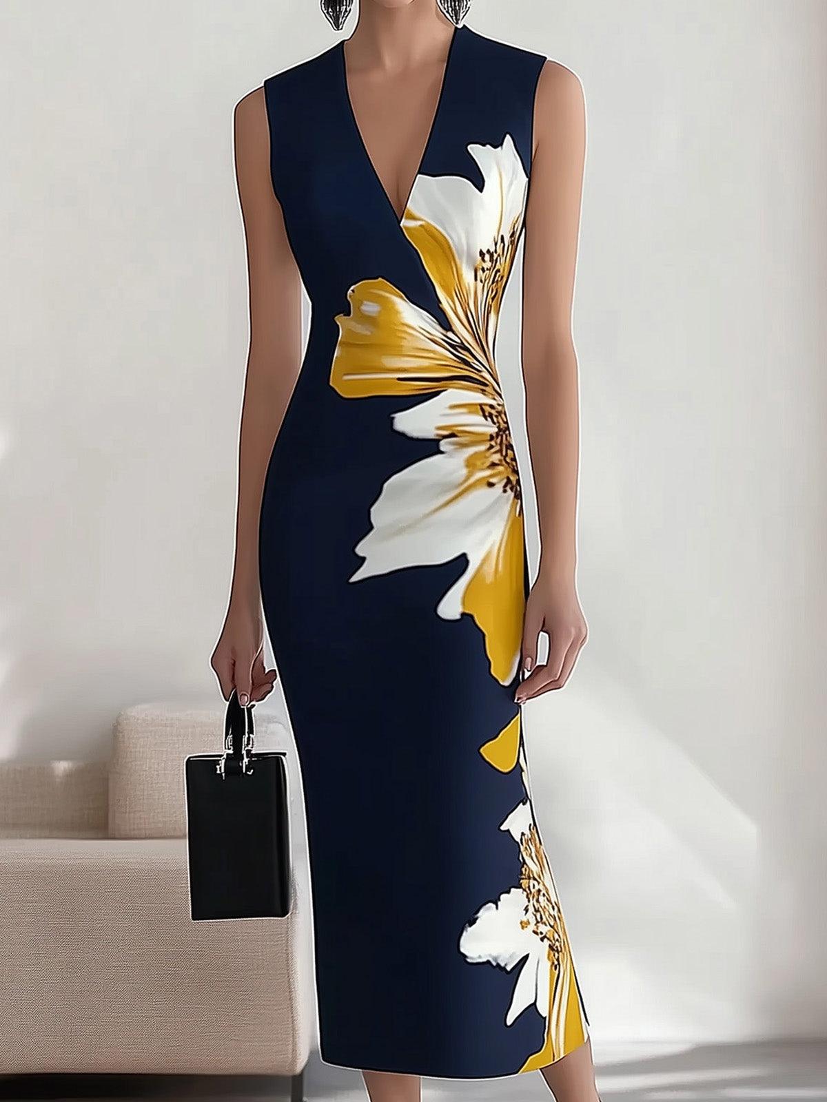 Lily | Strand Glam Elegantes Arbeitsplatz Festival Midikleid
