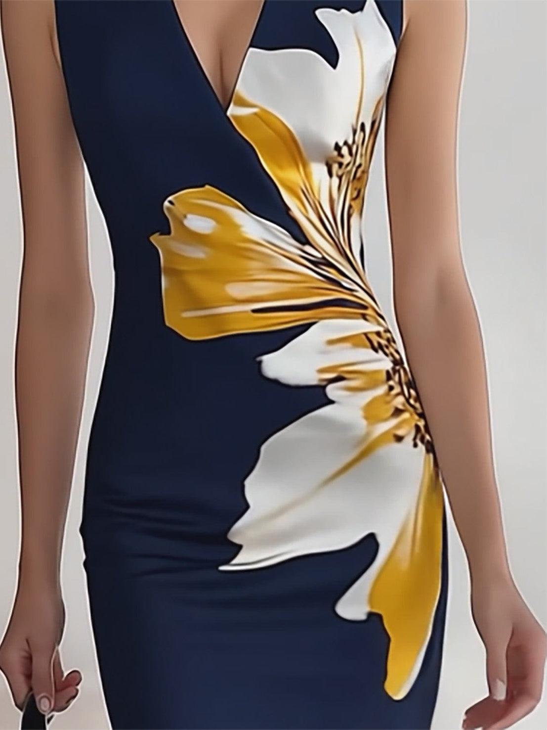 Lily | Strand Glam Elegantes Arbeitsplatz Festival Midikleid