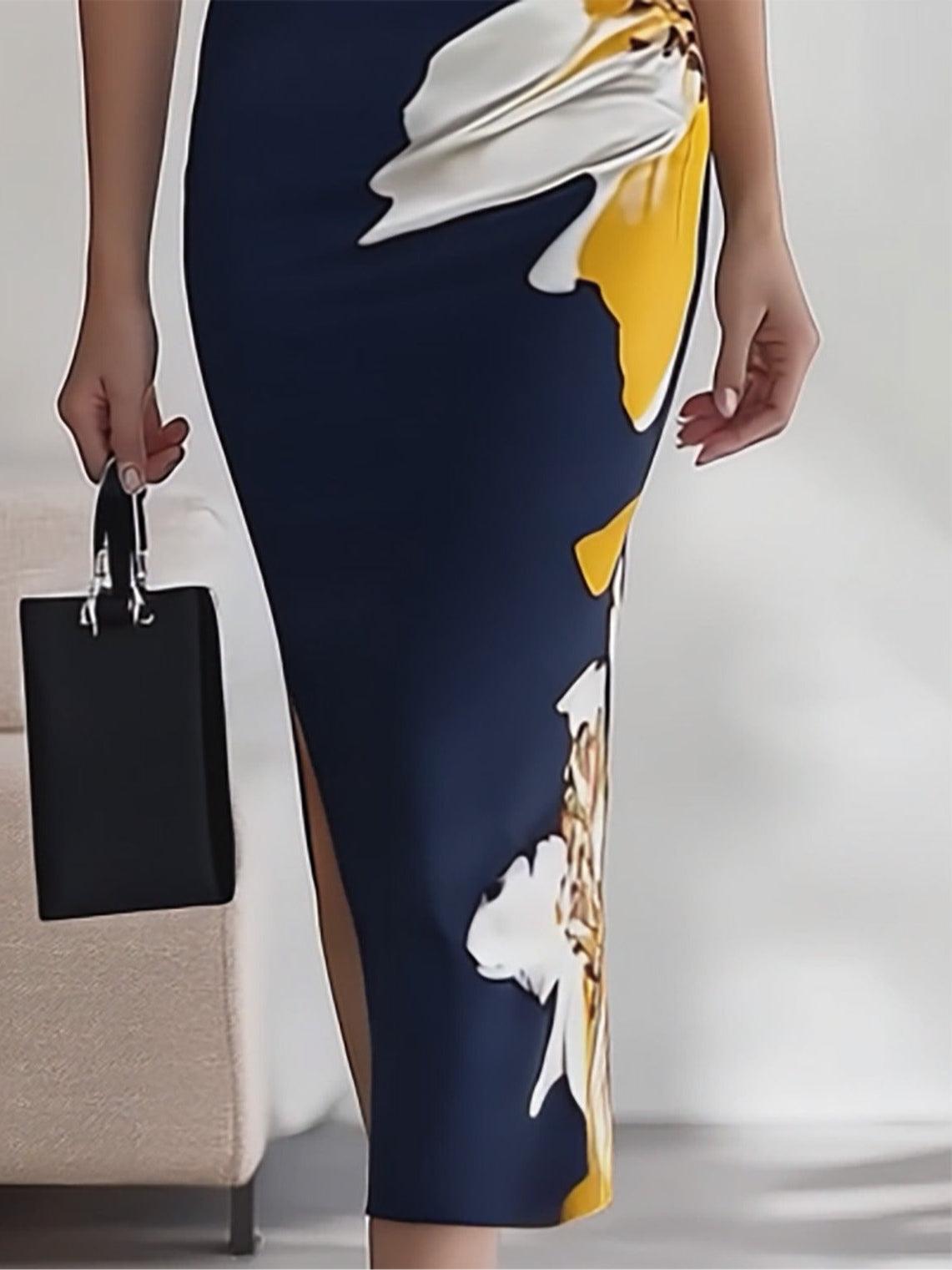 Lily | Strand Glam Elegantes Arbeitsplatz Festival Midikleid