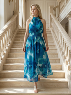 Sylin | Gathered Halter Midi Kleid
