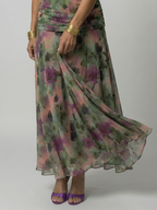 Calen | Off Shoulder Flow Midi Kleid