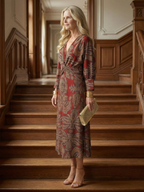 Lune | Natürliches Wickel-Midikleid