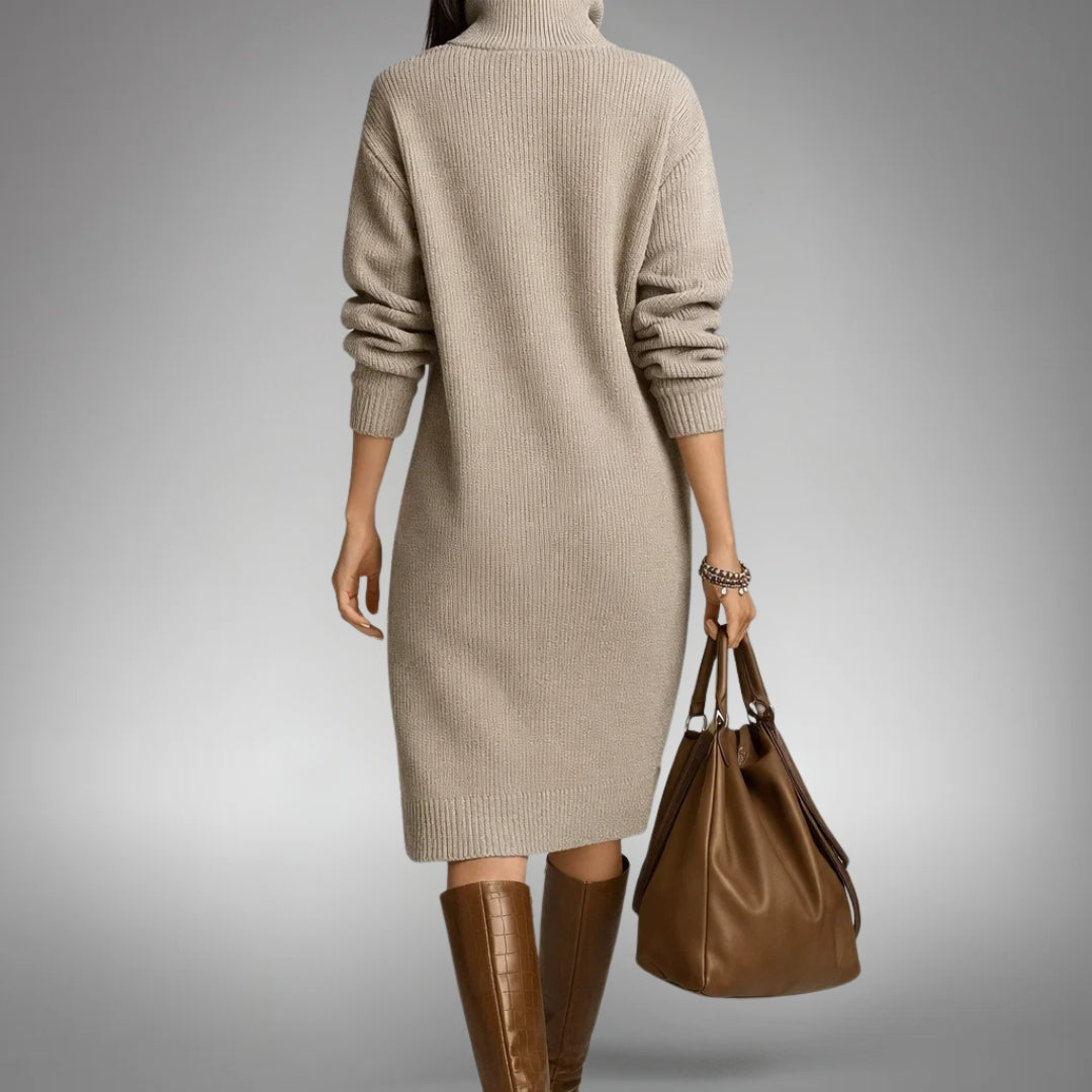 Marion™ | Weiches Strickkleid mit Knöpfen