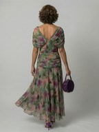Calen | Off Shoulder Flow Midi Kleid