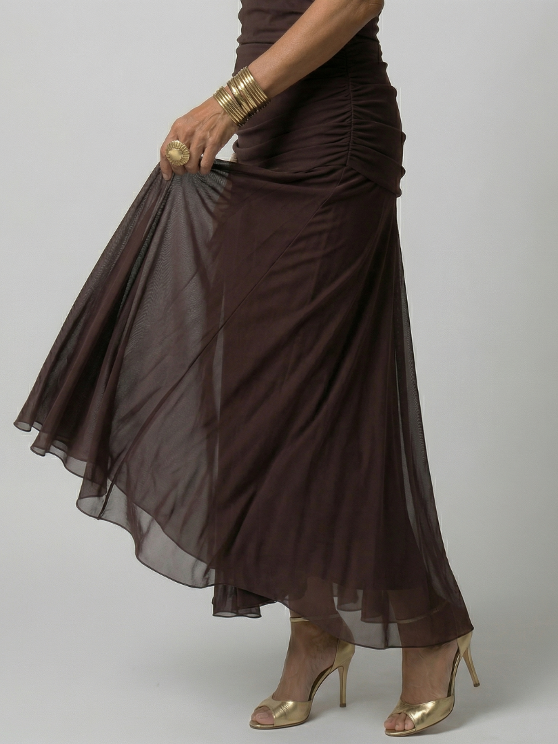Calen | Off Shoulder Flow Midi Kleid