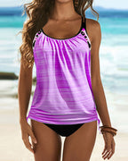 Augustus - Unifarbener Tankini mit Leopardenmuster