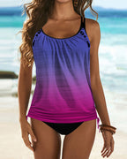 Augustus - Unifarbener Tankini mit Leopardenmuster