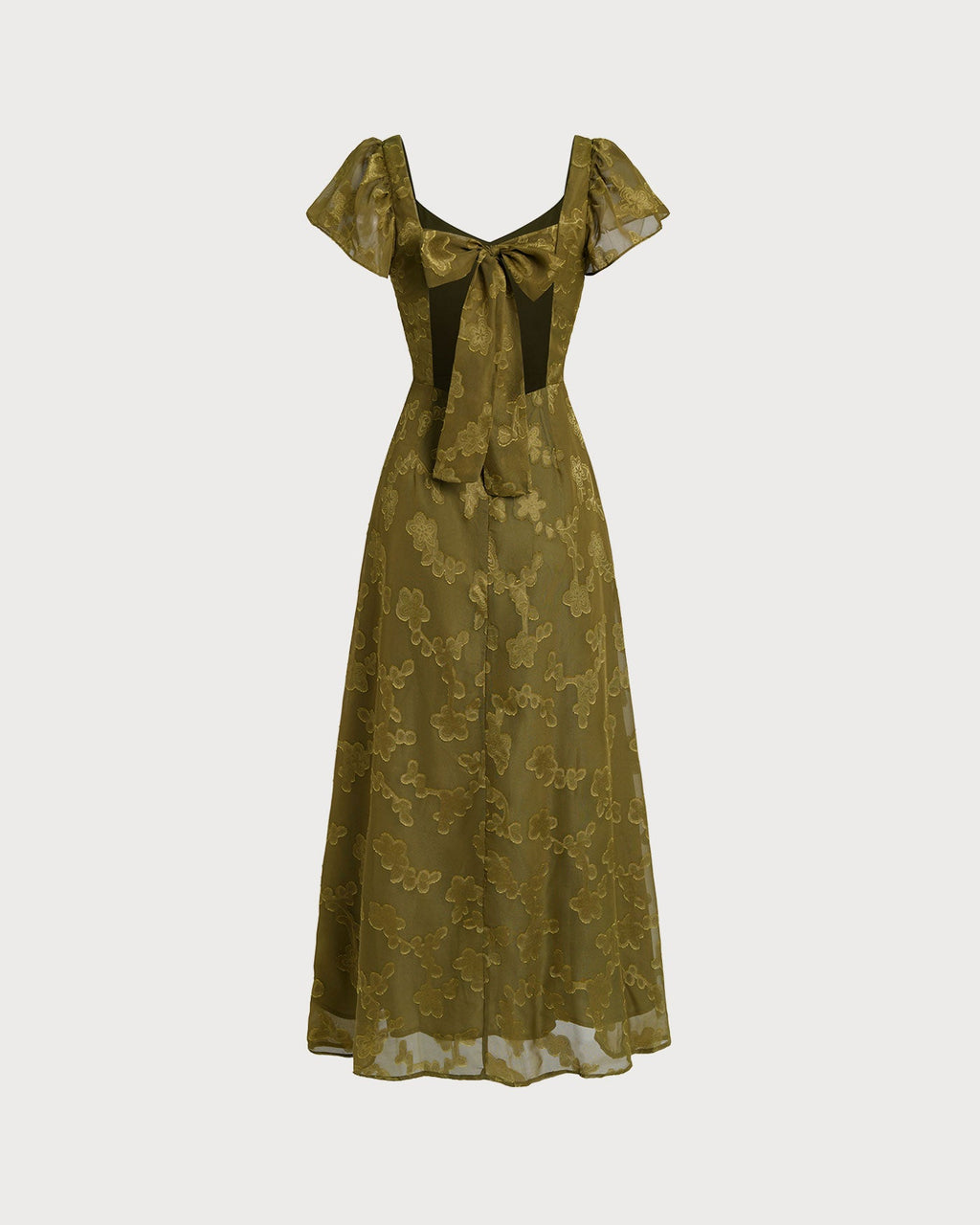 Emerald Sweetheart Neck Jacquard Maxi Gown