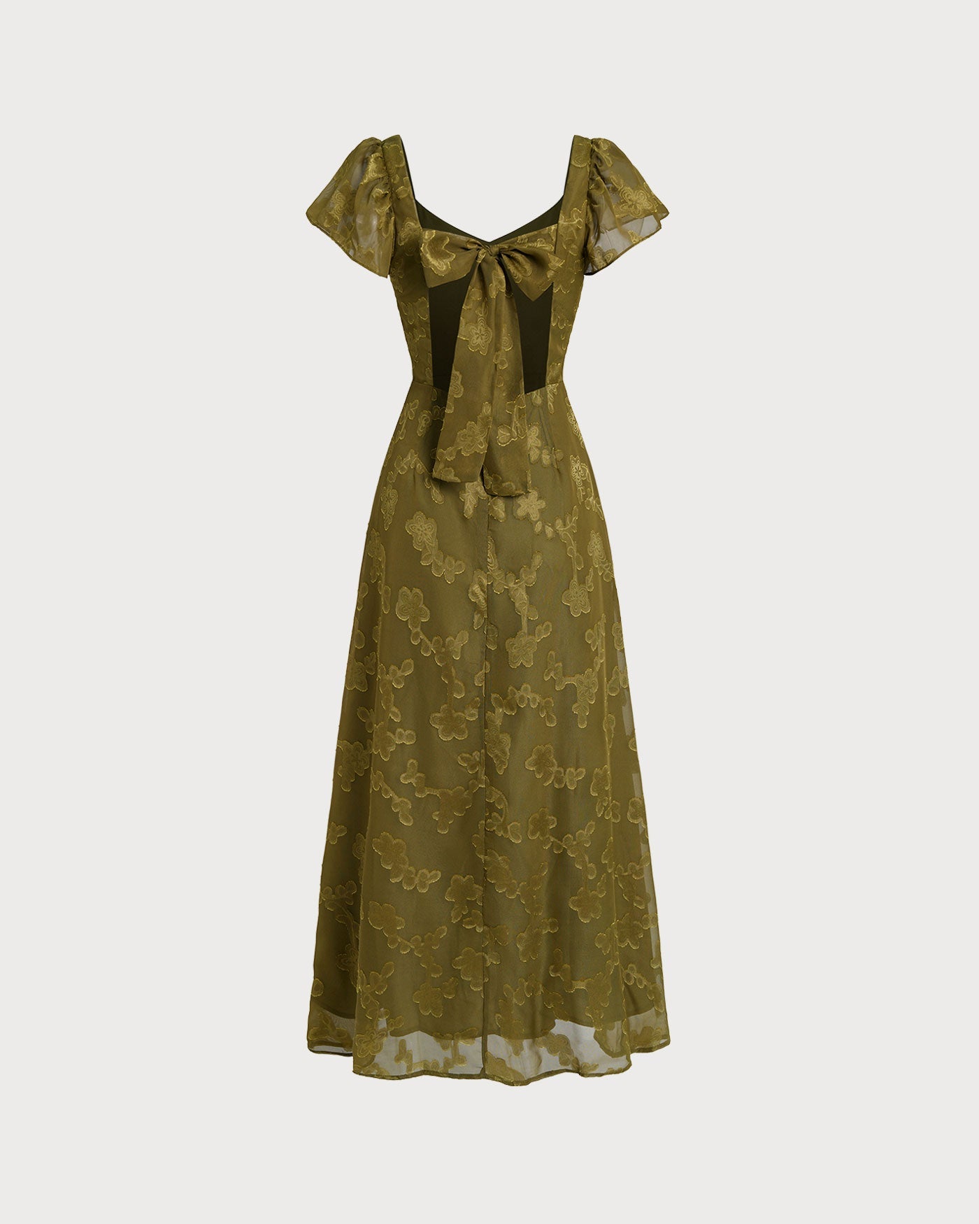Emerald Sweetheart Neck Jacquard Maxi Gown