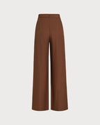 Natural Waist Straight-Leg Pants in Caramel