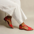 OFFENE BASSO-SANDALEN MIT RIEGEL