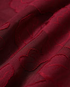 Backless Mini Dress in Wine Red with Floral Design