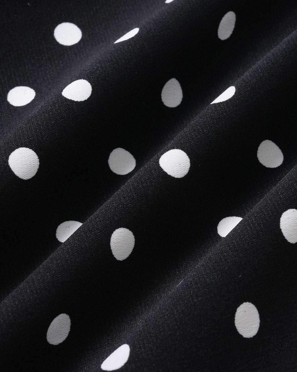 Polka Dot Mermaid Midi Skirt in Black