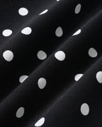 Polka Dot Mermaid Midi Skirt in Black