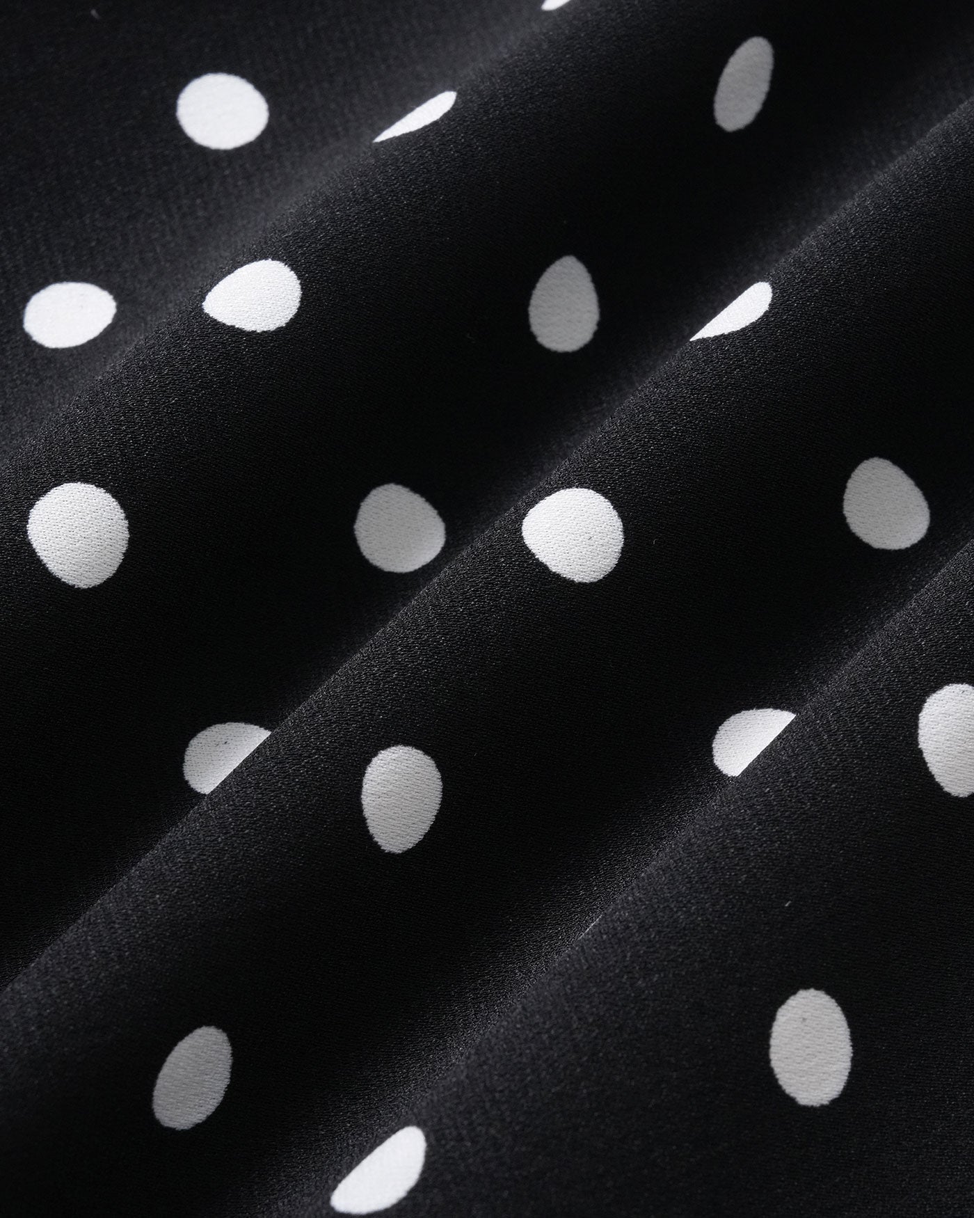 Polka Dot Mermaid Midi Skirt in Black