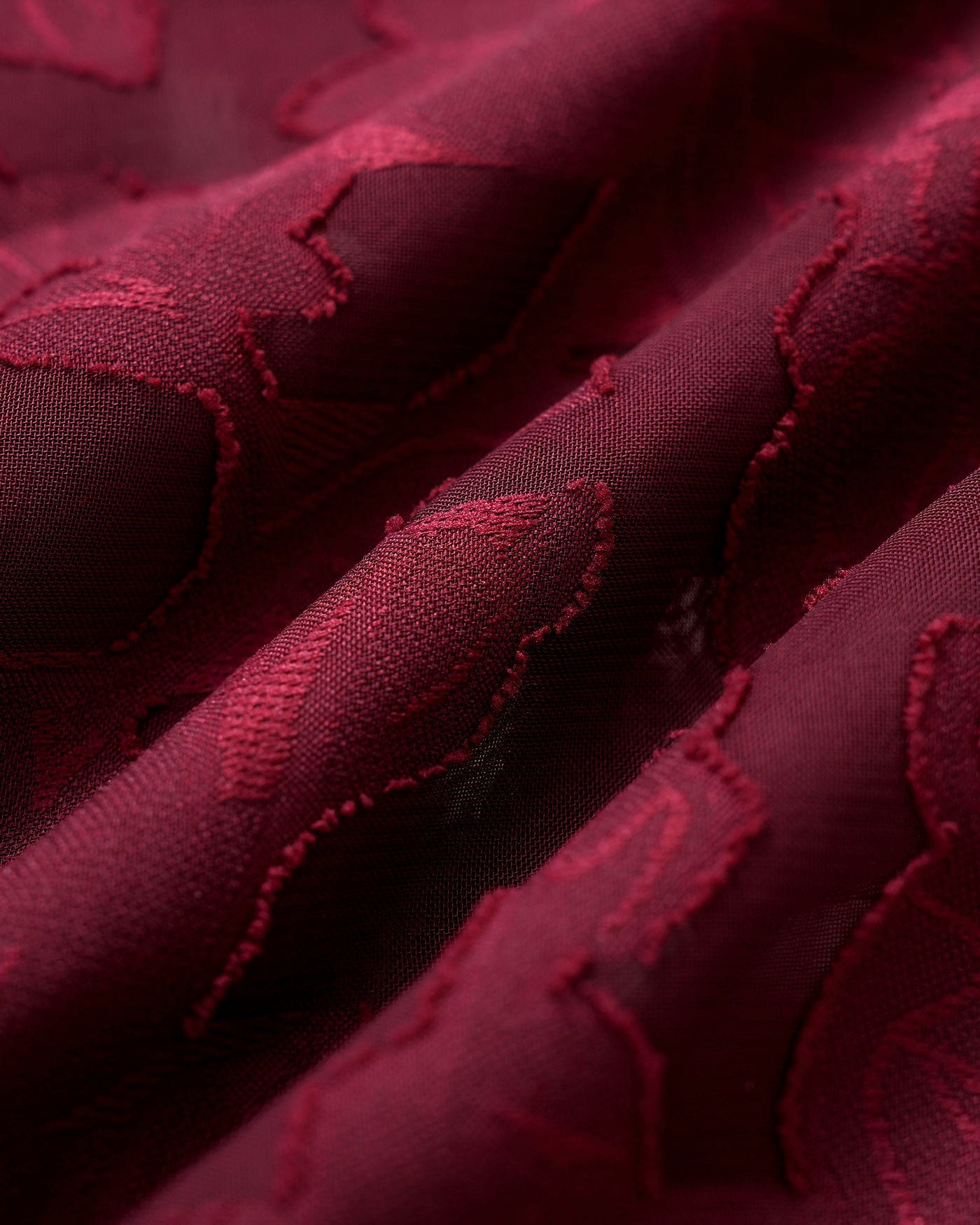Wine Red Sweetheart Neck Jacquard Midi Slip Dress
