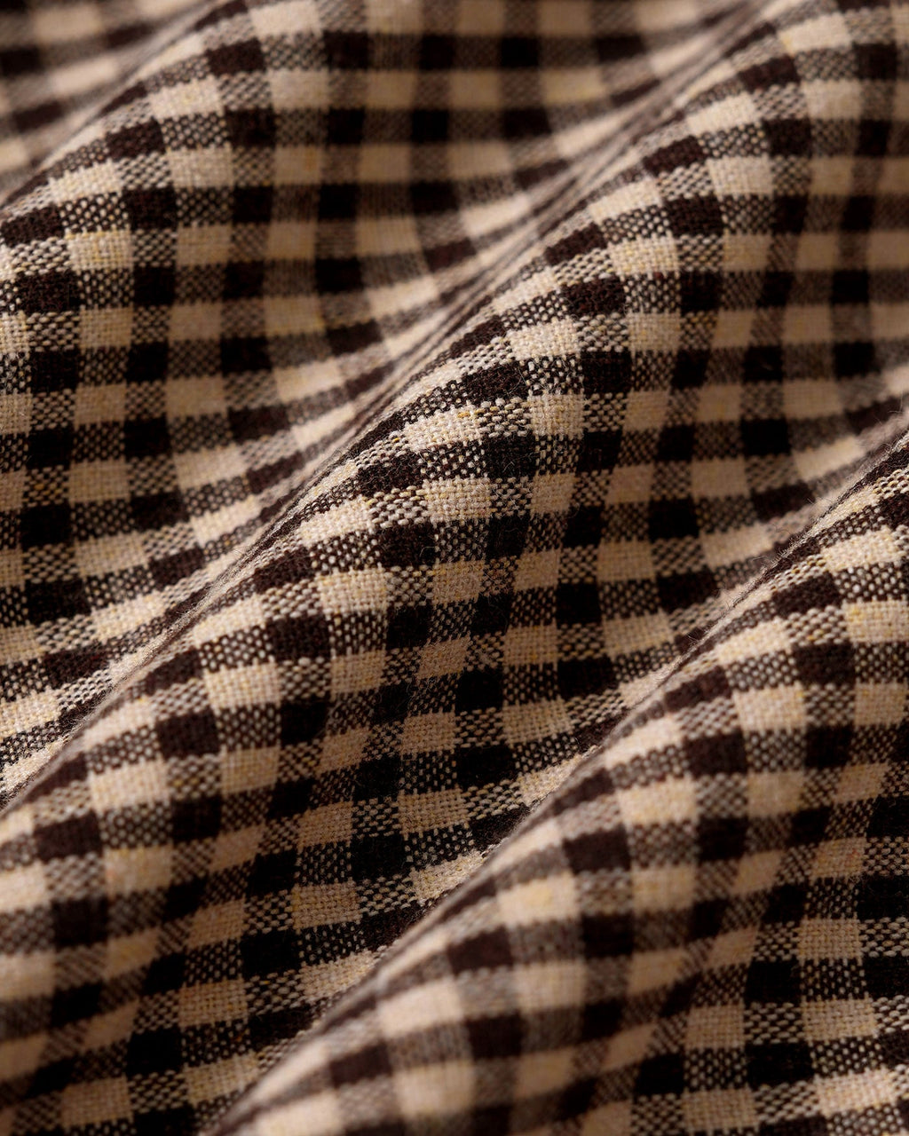 Ruched Brown Plaid Skirt