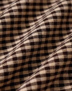 Ruched Brown Plaid Skirt