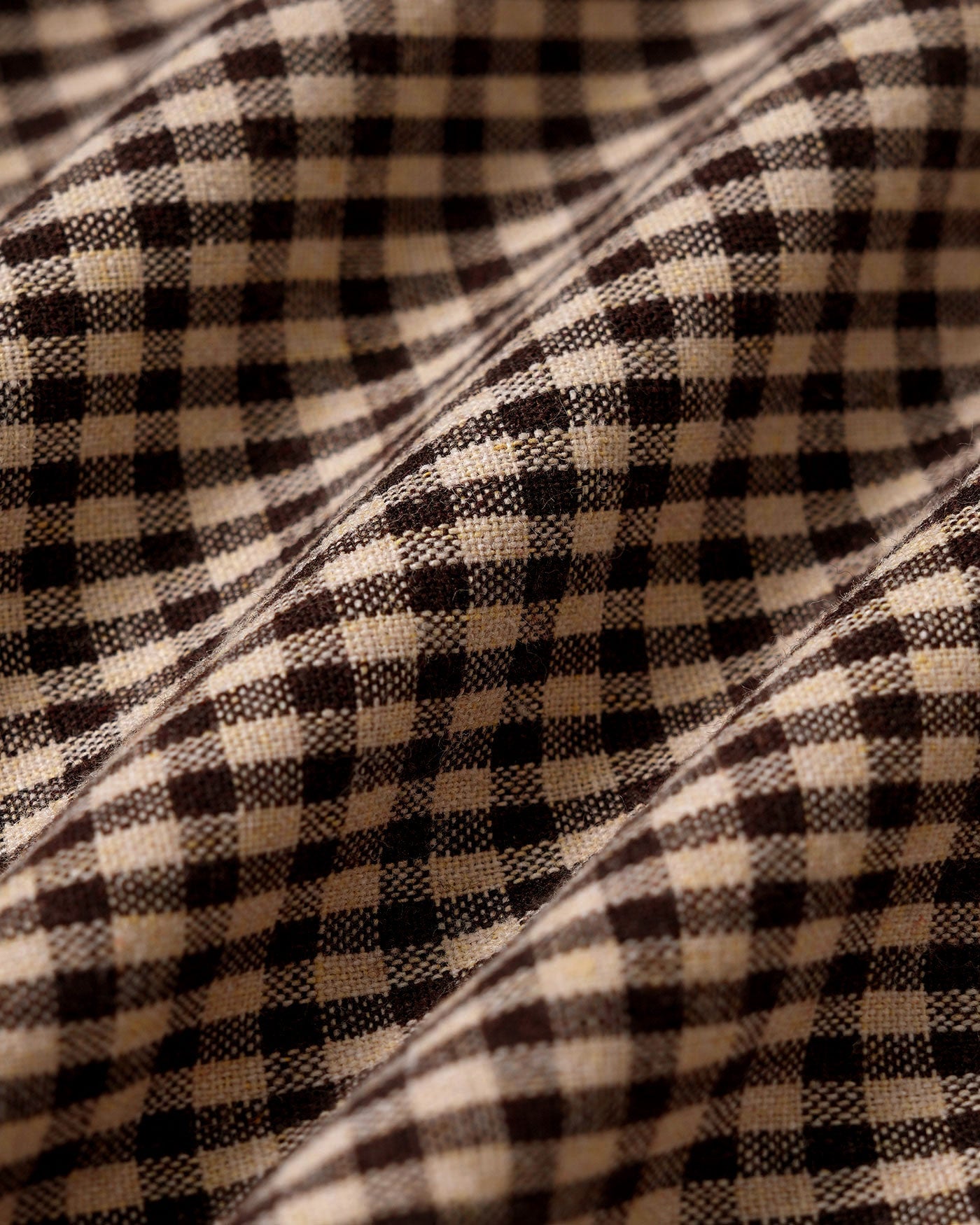Ruched Brown Plaid Skirt