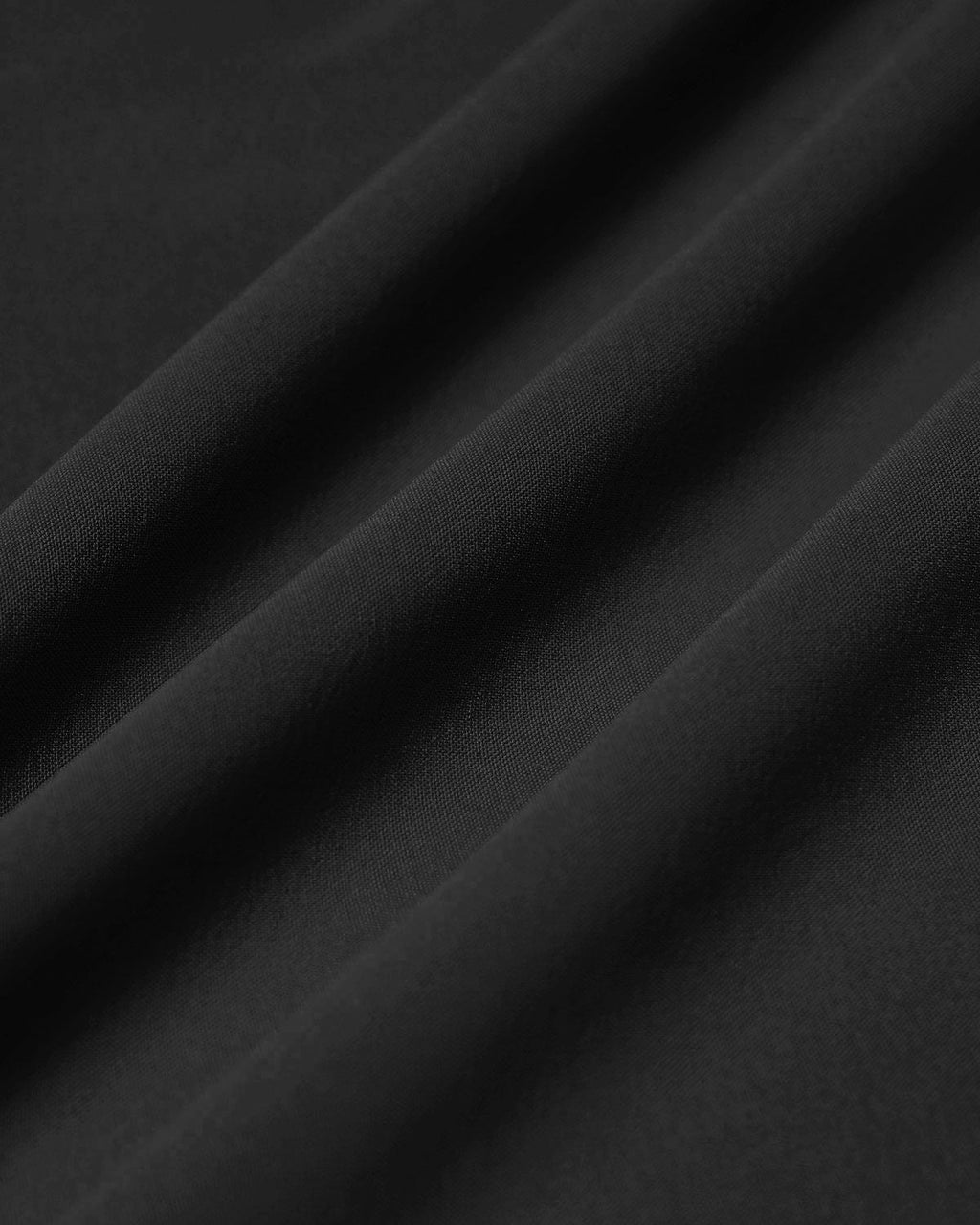 Black Midi Dress with Square Neck and Pocket Details