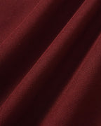 Wine Red Natural Waist A-Line Mini Skirt