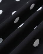 Maxi Dress with Black Polka Dots and Slip Design