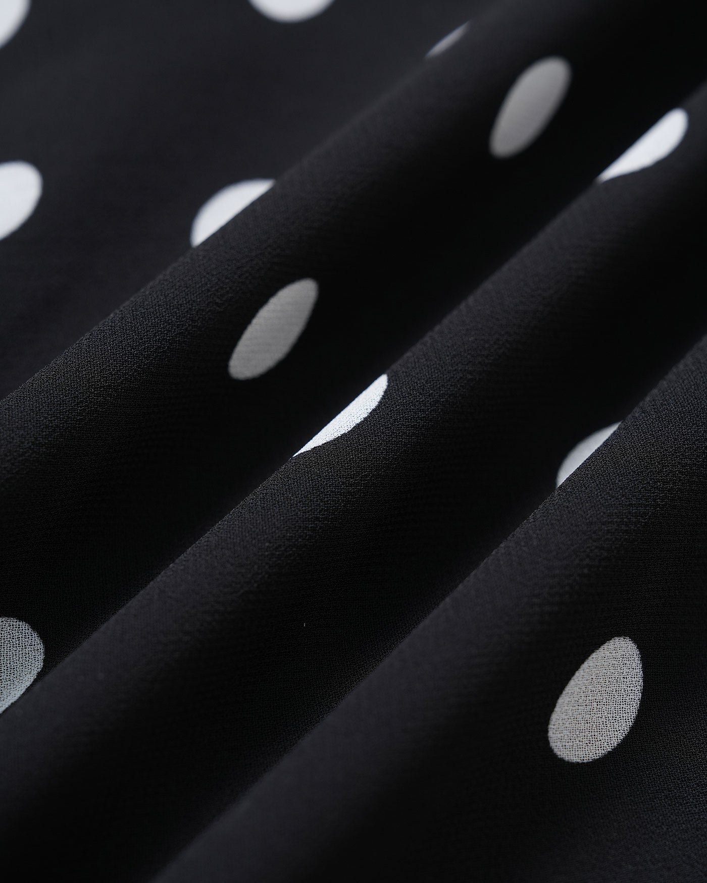 Maxi Dress with Black Polka Dots and Slip Design