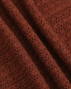 Women's Slim Fit Brown Round Neck Sweater