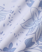 Floral Blue Tie-Front Tankini Set
