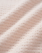 Nude V-Neck Pointelle Knit Tee with Button Details