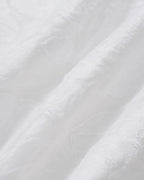 White Jacquard Shirred Midi Slip Dress
