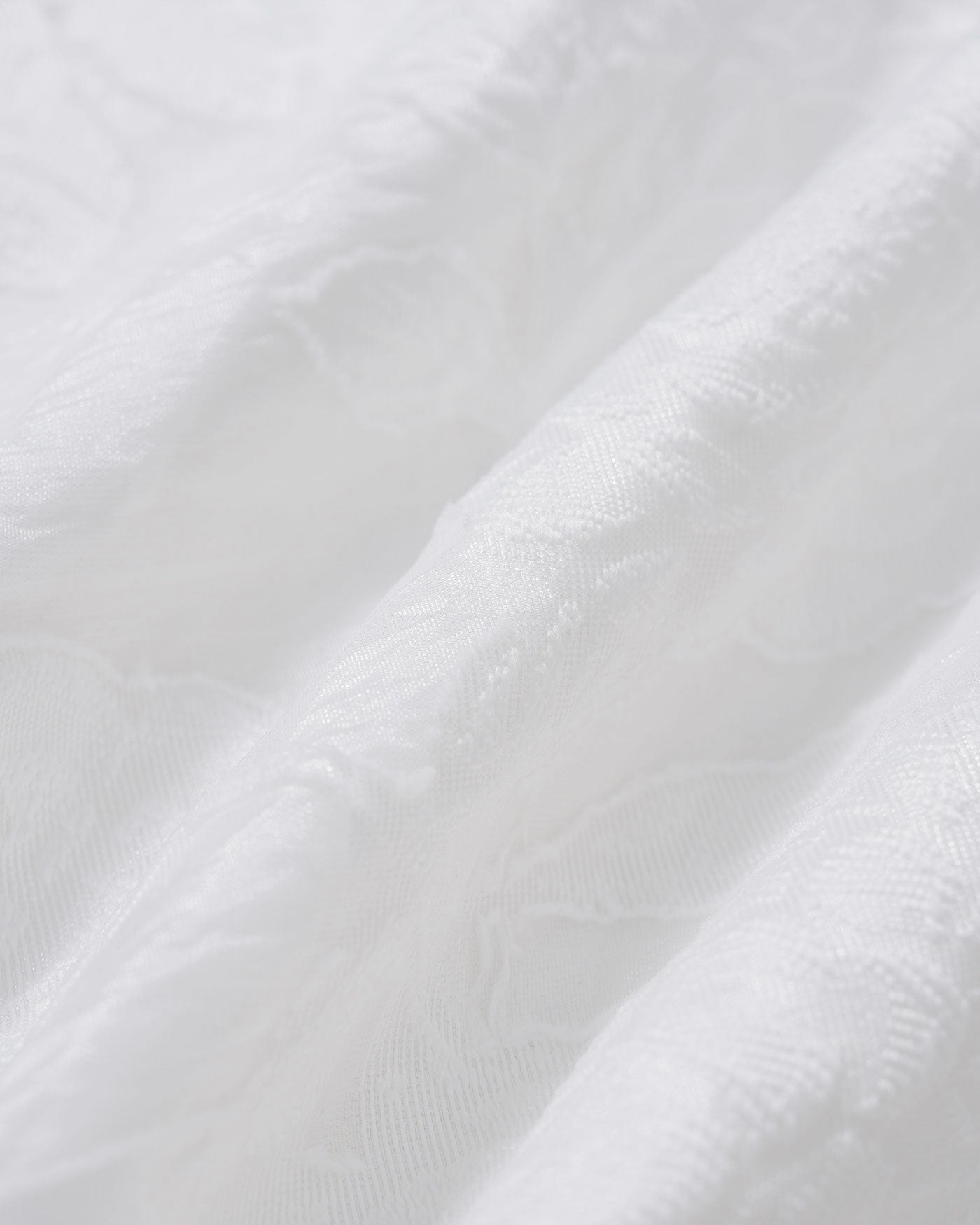 White Jacquard Shirred Midi Slip Dress