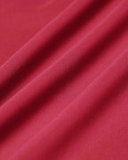 Red Midi Dress with Square Neck and Pocket Details