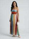 Serene | Leichtes Streifen-Maxikleid